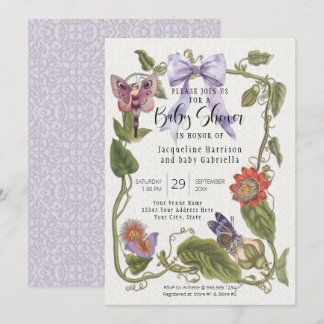 Bow Fairy Garden Flower Bloemen Baby shower Kaart