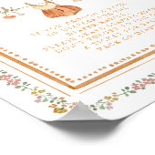 Bow Fall in Love Baby Shower Diaper Raffle Sign Poster (Hoek)