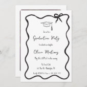 Bow fancy Afstuderen Uitnodiging en bekendmaking (Voorkant / Achterkant)