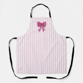 Bow Feminine Pink Stripe Schort (Voorkant)
