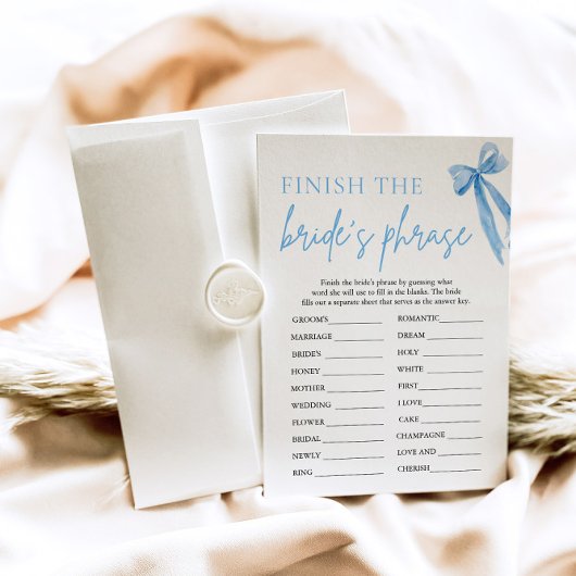 Bow Finish the Bride's Phrase Vrijgezellenfeest Ga Kaart