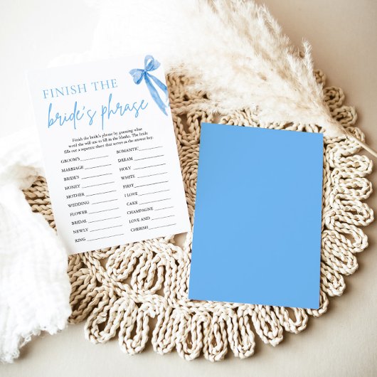 Bow Finish the Bride's Phrase Vrijgezellenfeest Ga Kaart