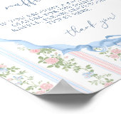  Bow Floral Baby shower Luier Raffle Poster (Hoek)