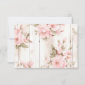 Bow Floral Fancy ONE Girl 1st Birthday Bedankkaart (Achterkant)