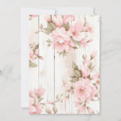 Bow Floral Fancy ONE Girl 1st Birthday Kaart (Achterkant)