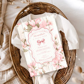 Bow Floral Fancy ONE Girl 1st Birthday Kaart