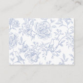 Bow floral pattern bow baby shower diaper raffle  informatiekaartje (Achterkant)