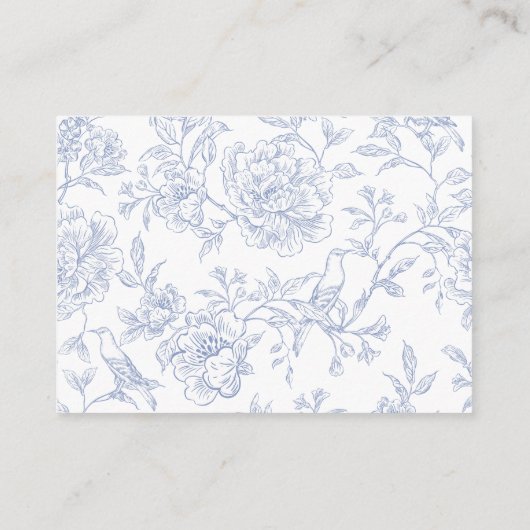 Bow floral pattern bow baby shower diaper raffle  informatiekaartje (Achterkant)