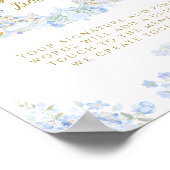 Bow Floral Teddy Bear Crest Baby shower Gastboek Poster (Hoek)