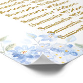 Bow Floral Teddy Bear Crest zitkaart Poster (Hoek)