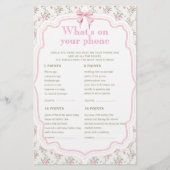 Bow Floral Wat is er op je telefoon Bruidsspel Kaa (Voorkant)