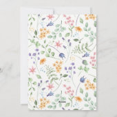 Bow floral Wedding Welcome Bag Letter Itinerary Feestdagenkaart (Achterkant)