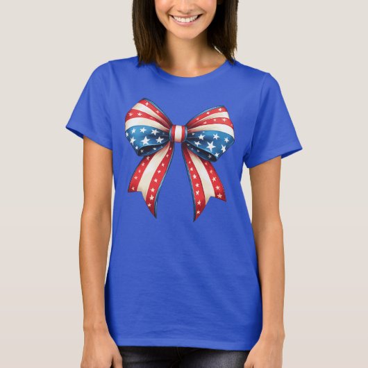 Bow Forth van 4 juli Sumer Flag USA T-shirt (Voorkant)