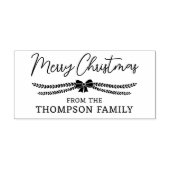 Bow & Garland Vrolijk kerstcadeau van familie Rubberstempel (Afrduk)