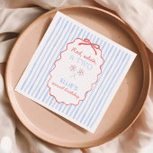 Bow Gestreepte 4 Juli Verjaardag Servetten