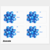 Bow & Gift Label Sticker in blauw (Vel)