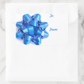 Bow & Gift Label Sticker in blauw (Tas)