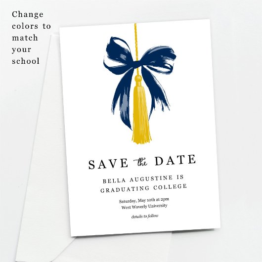 Bow Graduation Save the Date High School College Kaart