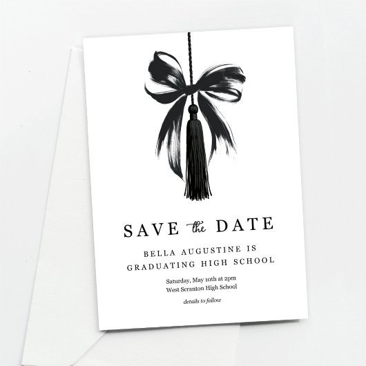 Bow Graduation Save the Date High School College Kaart
