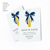 Bow Graduation Save the Date Insert Card Bedankkaart