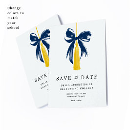 Bow Graduation Save the Date Insert Card Bedankkaart