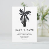 Bow Graduation Save the Date Insert Card Bedankkaart (Staand voorkant)