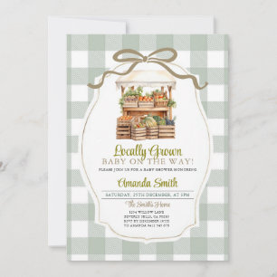 Bow Green Sage Lokaal geteeld Market Baby shower Kaart