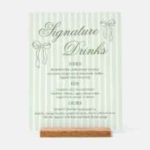 Bow Green Wedding Signature Drink cocktails
