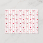Bow Hearts Valentine Baby Shower Wrap In Clear Informatiekaartje (Achterkant)