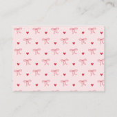 Bow Hearts Valentine Baby Shower Wrap In Clear Informatiekaartje (Achterkant)