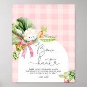 Bow Hunt Farmers op de markt roze baby shower Poster (Voorkant)