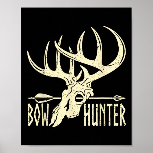 Bow Hunter American Deer Hunting Archery Poster (Voorkant)