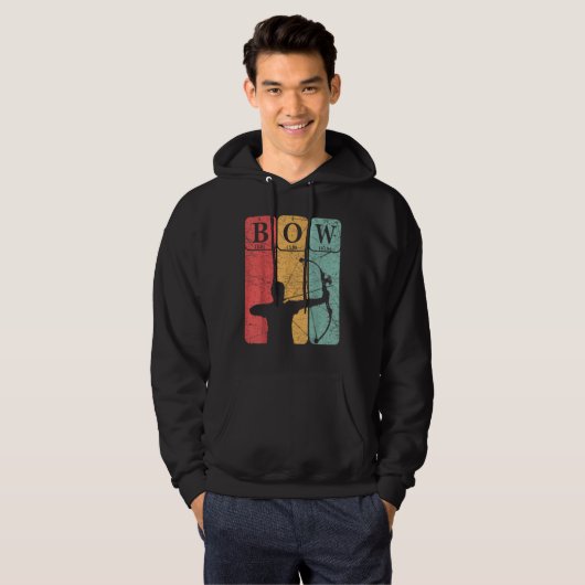 Bow Hunter Periodic Table Elements Bow Hunting Arc Hoodie (Voorkant volledig)
