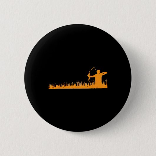 Bow Hunting Archer in GR boogschieten jager Mannen Ronde Button 5,7 Cm (Voorkant)