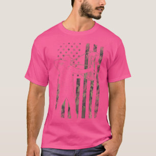 Bow Hunting Camo Amerikaanse vlag (ontwerp op de r T-shirt