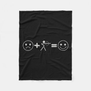 Bow Hunting - Sad Face Archery Happy Face Fleece Deken