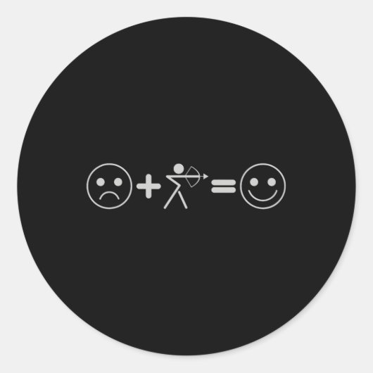 Bow Hunting - Sad Face Archery Happy Face Ronde Sticker (Voorkant)