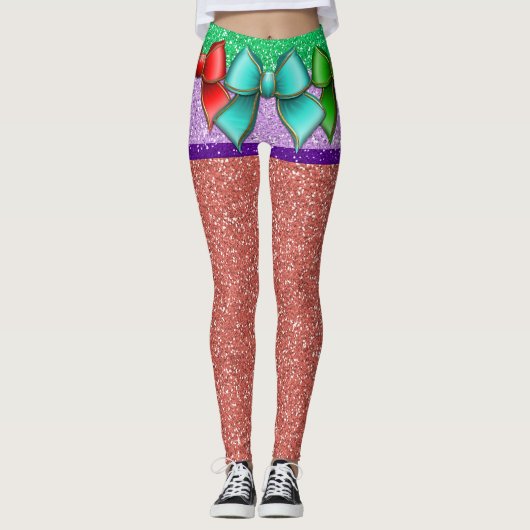 Bow Illusion Diamonds Pop Mode Leggings (Voorkant)