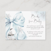 Bow It's Cold Buiten Baby shower Boeken voor Baby Informatiekaartje (Voorkant)