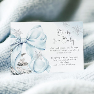 Bow It's Cold Buiten Baby shower Boeken voor Baby Informatiekaartje