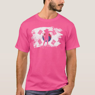 Bow Jagen Boogschieten Koreaanse Vlag Zuid-Korea T-shirt