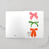 Bow Jolly Little Things Christmas  Folie Feestdagenkaart (Buiten Laag)