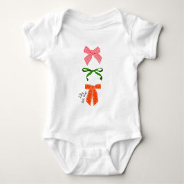 Bow Jolly Little Things Christmas  Romper