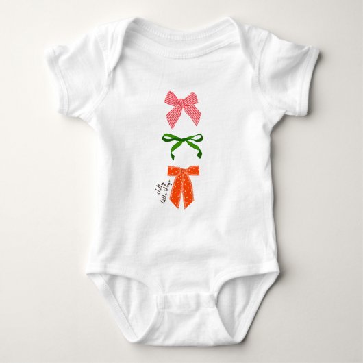 Bow Jolly Little Things Christmas  Romper (Voorkant)