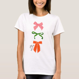 Bow Jolly Little Things Christmas  T-shirt