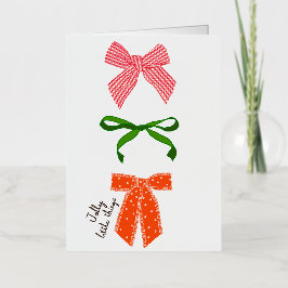 Bow Jolly Little Things Kerstmis Folie Feestdagenkaart