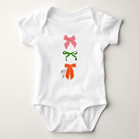 Bow Jolly Little Things Kerstmis Romper (Voorkant)