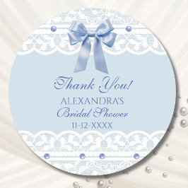 Bow Kant Iets Blauw Vrijgezellenfeest Dank u Ronde Sticker