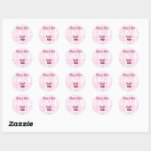Bow Kers Op De Bruiloft Bruidsshower Ronde Sticker (Vel)