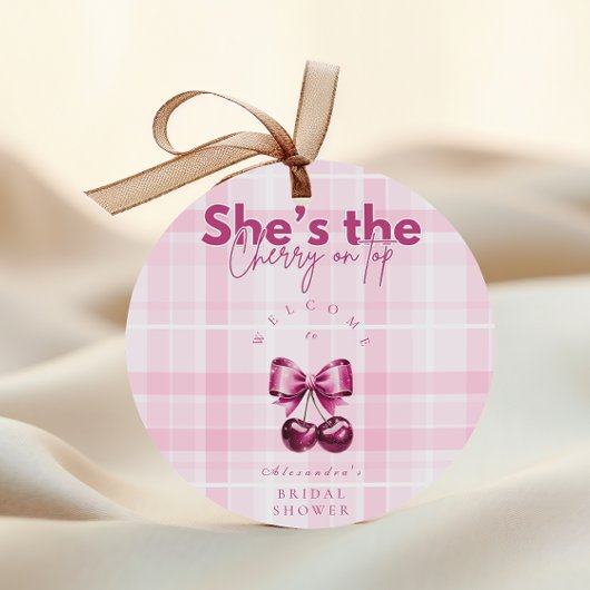 Bow Kers Op De Bruiloft Bruidsshower Ronde Sticker
